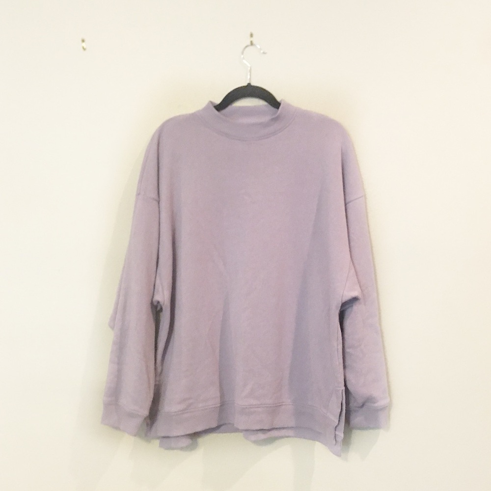 American Eagle Lilac Mock Neck Sweatshirt